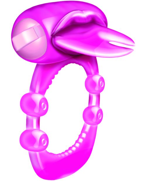 Forked Tongue X-treme Vibrating Pleasure Ring - Magenta