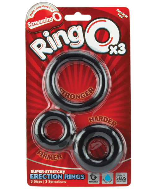 Screaming O RingO - Black Pack of 3