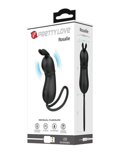 Pretty Love Rosalie Tethered Clit Stimulator - Black