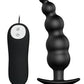 Pretty Love Vibrating Bead Shaped Butt Plug - Black