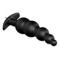 Pretty Love Vibrating Bead Shaped Butt Plug - Black