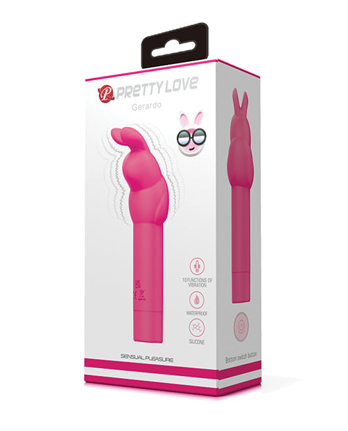 Pretty Love Gerardo Bunny Vibrator - Hot Pink