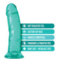 Blush B Yours Plus Large Dildo | 8" Big Dildo | Teal Suction Cup Dildo | Best Dildo