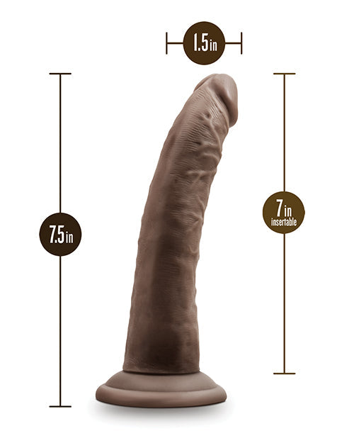 Blush Large Dildo | 7" Big Black Dildo | Posable Chocolate Suction Cup Dildo | Best Dildo