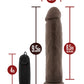 Blush Throb Vibrating Dildo | 9.5" Big Dildo | Chocolate Suction Cup Dildo