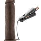 Blush Throb Vibrating Dildo | 9.5" Big Dildo | Chocolate Suction Cup Dildo