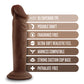 Blush Realistic Dildo | 6" Big Black Dildo | Posable Chocolate Suction Cup Dildo