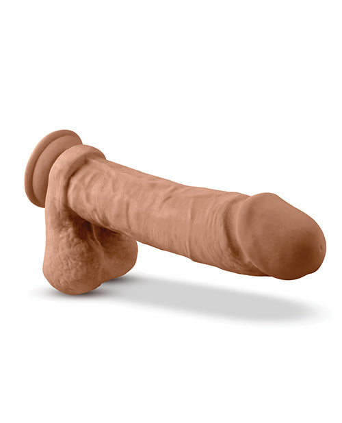 Blush Silicone Dildo | Large Dildo | 9" Big Dildo with Balls Mocha Suction Cup Dildo | Best Dildo