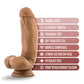 Blush Silicone Dildo | Large Dildo | 7" Big with Balls | Mocha Suction Cup Dildo | Best Dildo