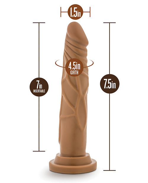 Blush Realistic Large Dildo | 7.5" Big Dildo | Mocha Suction Cup Dildo | Best Dildo