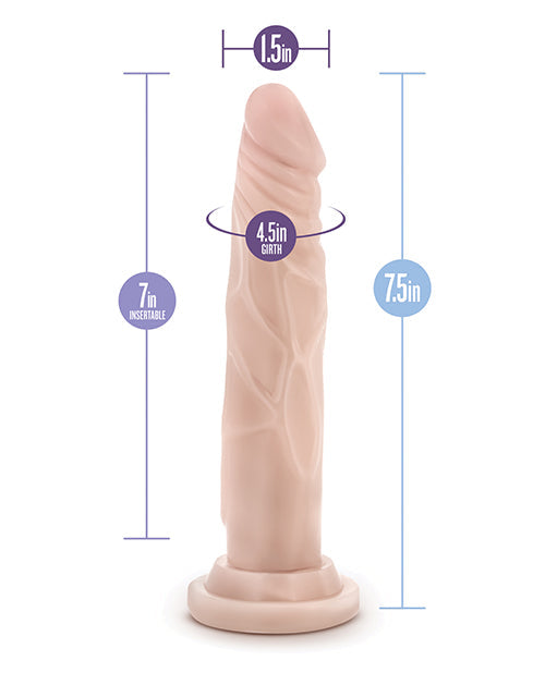 Blush Silicone Dildo | Large Dildo | 7.5" Big Dildo | Vanilla Suction Cup Dildo | Best Dildo