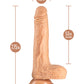 Blush Vibrating Dildo | 7" Thrusting Big Dildo | Vanilla Suction Cup Dildo