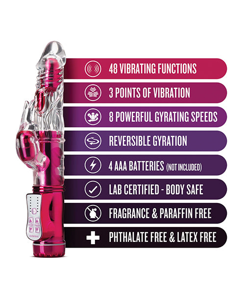 Blush G Spot Vibrator | Sexy Things Frisky Rabbit Vibrator | Pink Clit Vibrator | Best Vibrator for Women | 48-Function