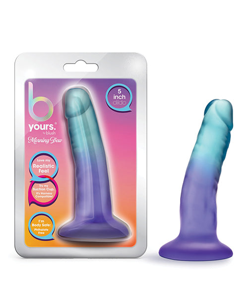 Blush B Yours Realistic Dildo | 5" Big Dildo | Morning Dew Sapphire Suction Cup