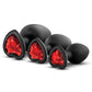 Blush Luxe Bling Plugs Training Kit - Black w/Red Gems