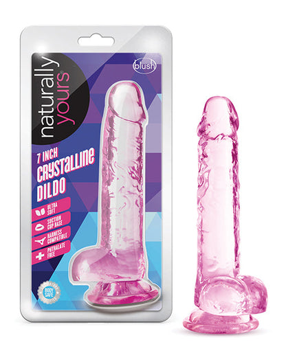 Blush 7" Big Dildo | Crystalline Rose Large Dildo | Suction Cup Dildo | Best Dildo