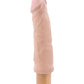 Blush X5 Plus Hard On Vibrating 9" Dildo - Beige