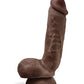 Blush 8.5" Big Black Dildo | Self Lubricating Chocolate Suction Cup Dildo