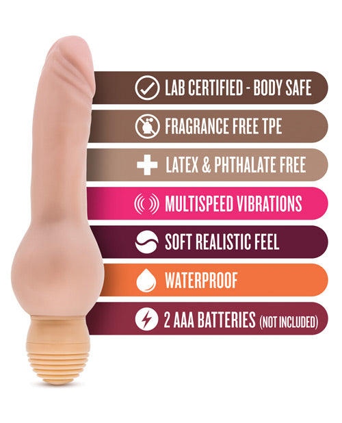 Blush X5 Vibrating Dildo | Mr Right Now Realistic Dildo | Beige Big Dildo | Waterproof Large Dildo