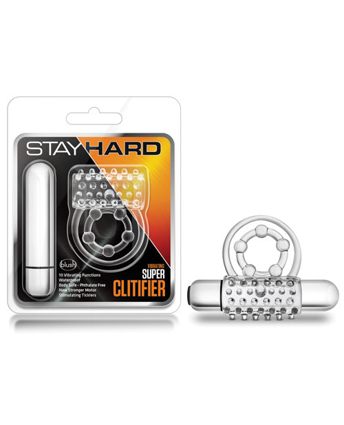 Blush Stay Hard Super Clitifier Cock Ring - Clear