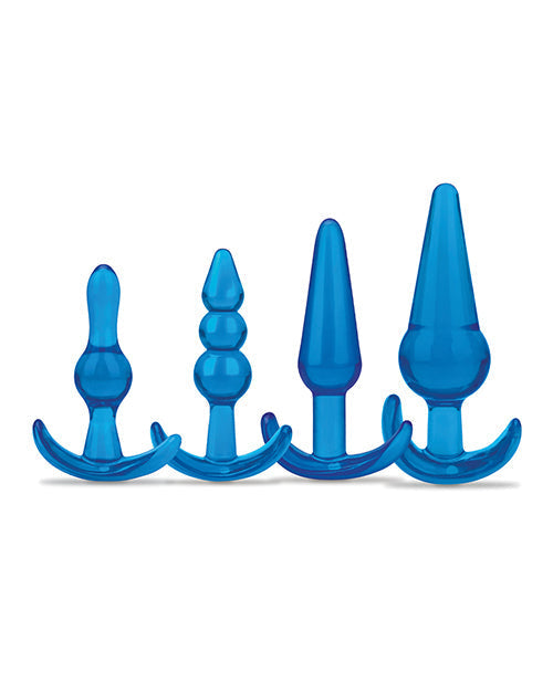 Blue Line C & B 4 pc Anal Training Set - Jelly Blue