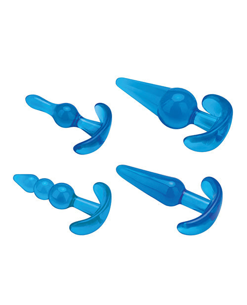 Blue Line C & B 4 pc Anal Training Set - Jelly Blue