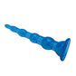 Blue Line C & B 6.75" Anal Beads w/Suction Base - Jelly Blue