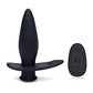 Blue Line Vibrating Anal Plug Pointer w/Remote - Black