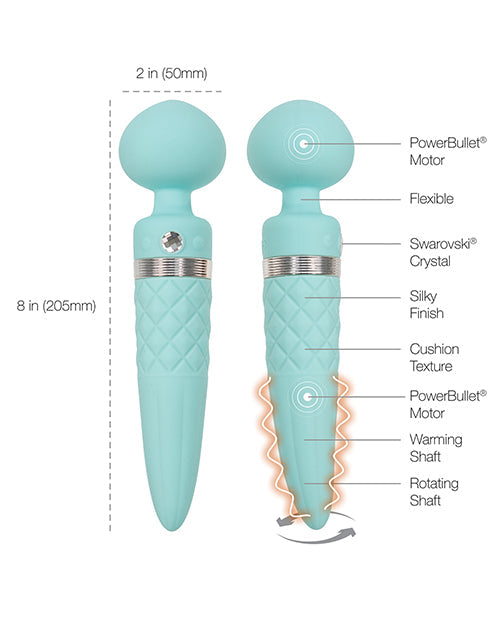 Pillow Talk Clit Vibrator | Sultry Rotating Wand Vibrator | Teal G Spot Vibrator | Best Vibrator for Women