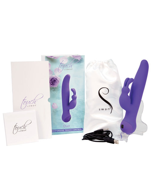 Touch by Swan Duo Rabbit Vibrator | Purple G Spot Vibrator | Water-Resistant Clit Vibrator | Best Vibrator for Women