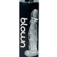 Blown Realistic Dildo | Veiny Glass Dildo | Medium Big Dildo | Clear 2.5" Base Grip