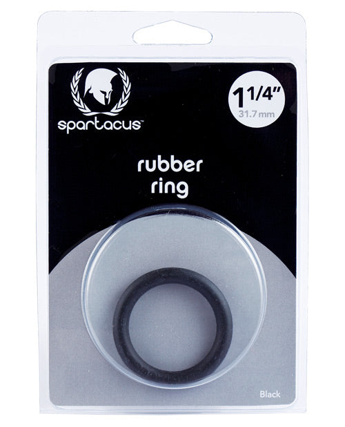 Spartacus 1.25" Rubber Cock Ring - Black