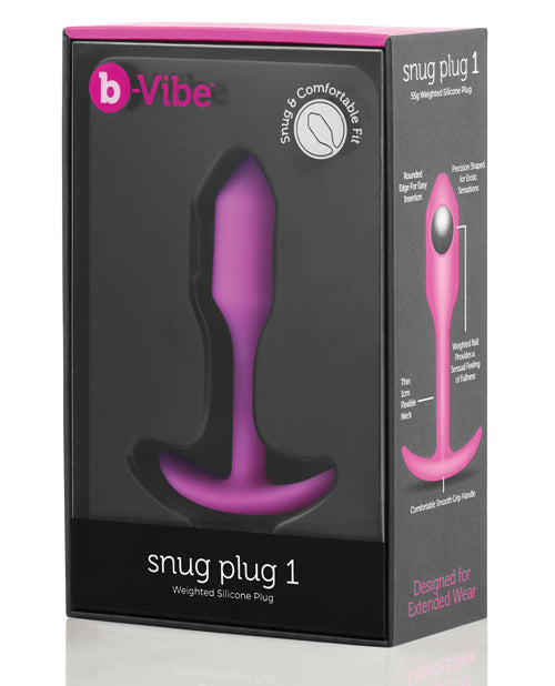 B-Vibe Weighted Snug Plug 1 - 55 g Fuchsia