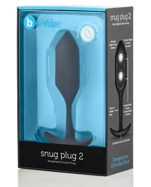 B-Vibe Weighted Snug Plug 2 - 114 g Black