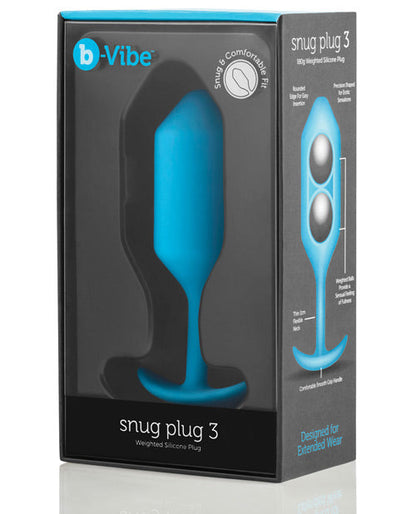 B-Vibe Weighted Snug Plug 3 - 180 g Teal