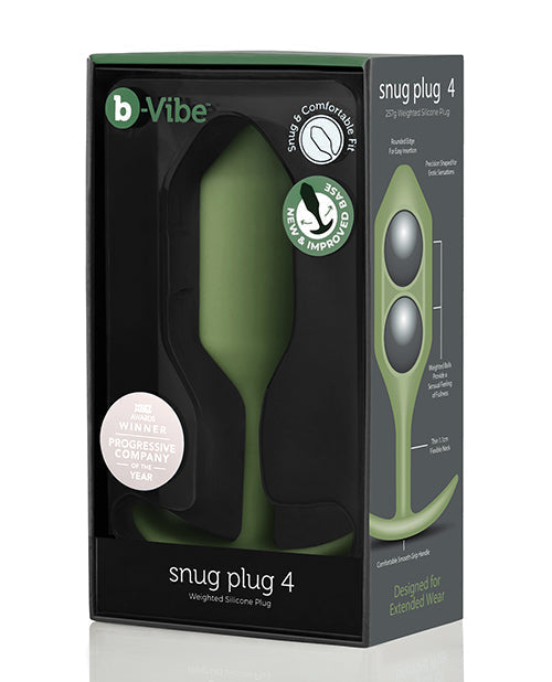 B-Vibe Weighted Snug Plug 4 - 256 g Army