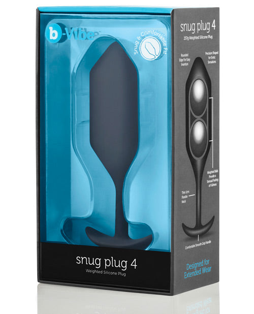 B-Vibe Weighted Snug Plug 4 - 256 g Black