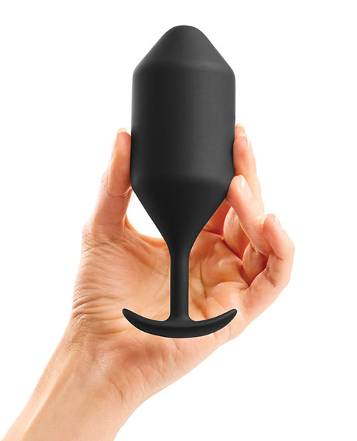 B-Vibe Weighted Snug Plug 5 - 350 g Black