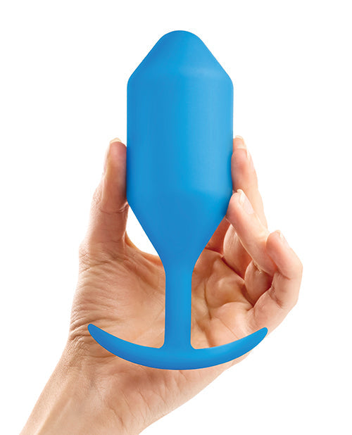 B-Vibe Weighted Snug Plug 5 - 350 g Blue