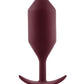 B-Vibe Weighted Snug Plug 5 - 350 g Dark Red