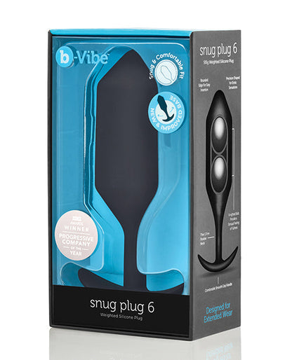 B-Vibe Weighted Snug Plug 7 - 600 g Black