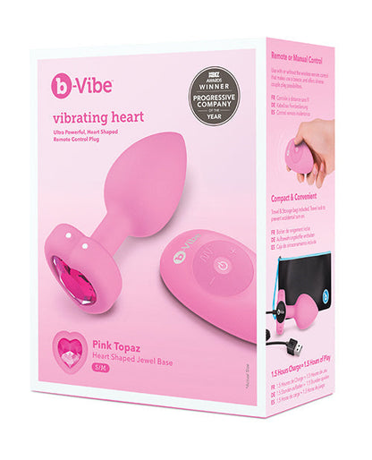 B-Vibe Vibrating Heart Plug S/M - Pink