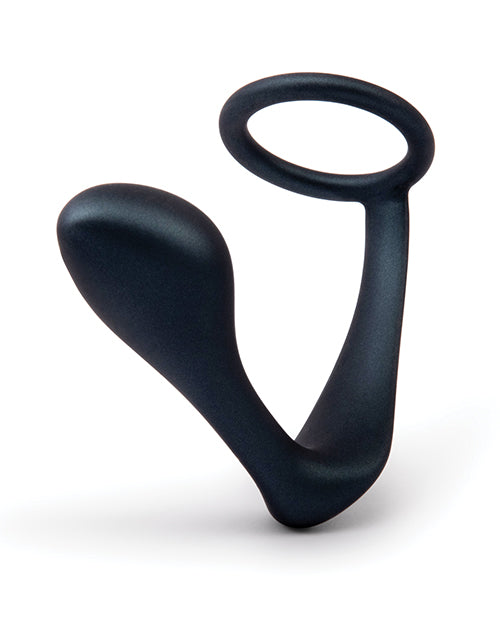 B-Vibe Butties Ringer Cock Ring & Prostate Plug - Black