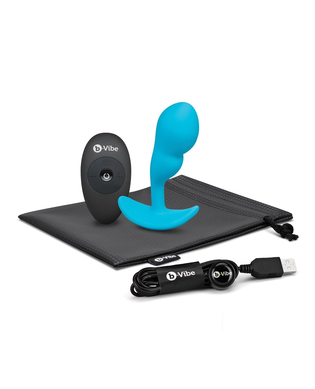 B-Vibe Remote Control P-Spot Snug Plug - Blue