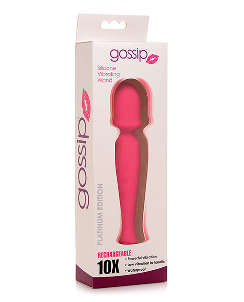 Curve Toys Gossip Silicone Vibrating Wand 10x - Magenta