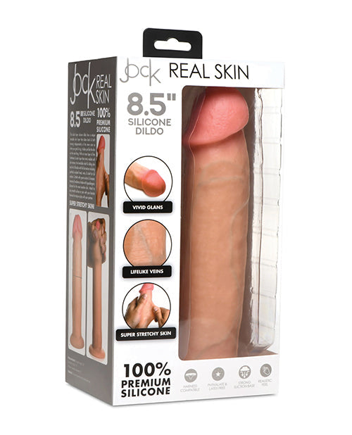 Curve Toys Realistic Dildo | Jock Real Skin Silicone 8.5" Big Dildo | Suction Cup Dildo