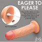 Curve Toys Vibrating Dildo | Jock Real Skin Silicone 8" Big Dildo | Suction Cup Dildo