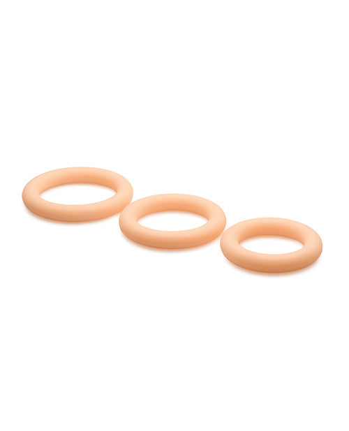 Curve Toys Jock Silicone Cock Ring Set of 3 - Light