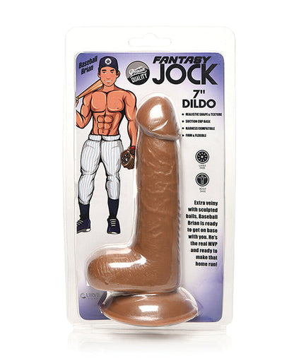 Curve Toys Realistic Dildo with Balls | Fantasy Jock Brian 7" Big Dildo | Suction Cup Dildo