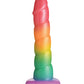 Curve Toys Large Dildo | Simply Sweet 6.5" Big Dildo | Swirl Rainbow Suction Cup Dildo